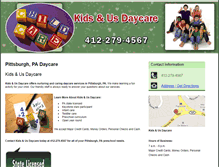 Tablet Screenshot of kidsandus-daycare.com